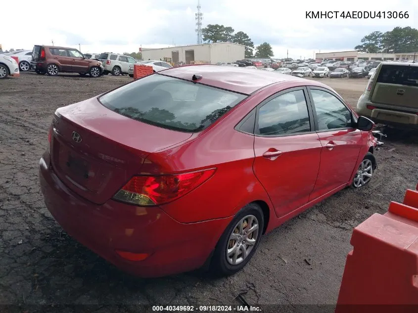 2013 Hyundai Accent Gls VIN: KMHCT4AE0DU413066 Lot: 40349692