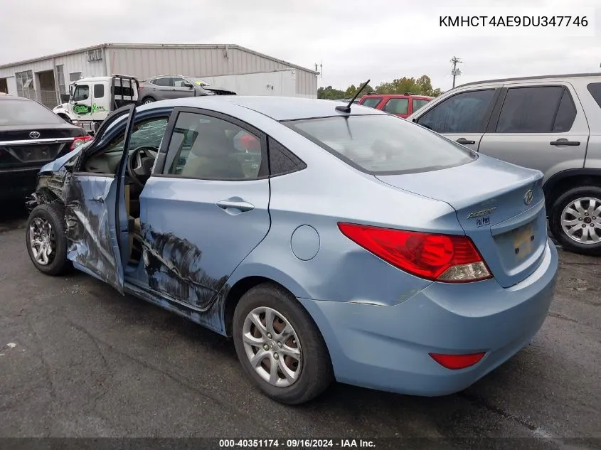 2013 Hyundai Accent Gls VIN: KMHCT4AE9DU347746 Lot: 40351174