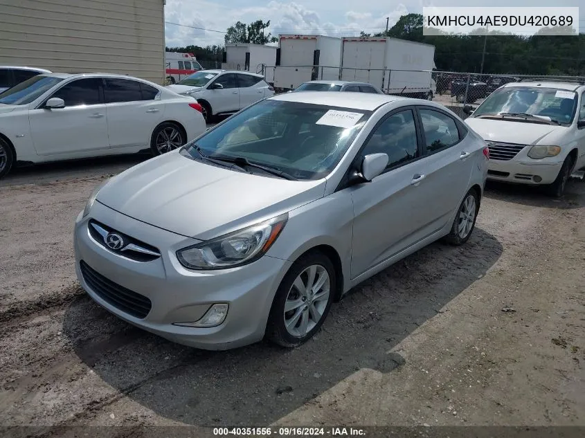 2013 Hyundai Accent Gls VIN: KMHCU4AE9DU420689 Lot: 40351556