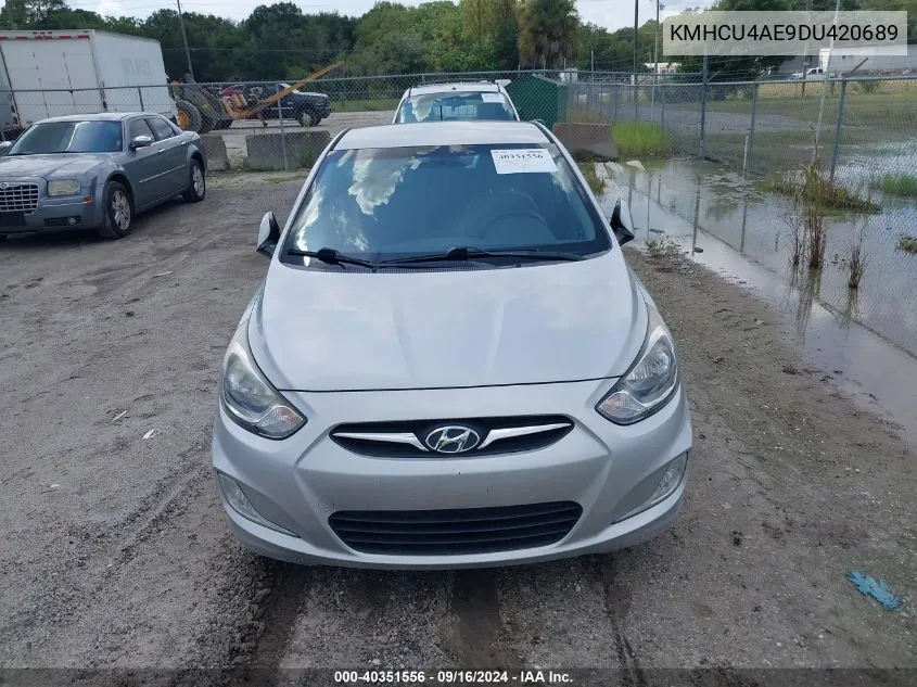 2013 Hyundai Accent Gls VIN: KMHCU4AE9DU420689 Lot: 40351556