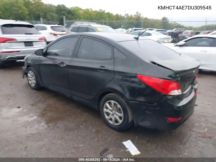 2013 Hyundai Accent Gls VIN: KMHCT4AE7DU309545 Lot: 40358292