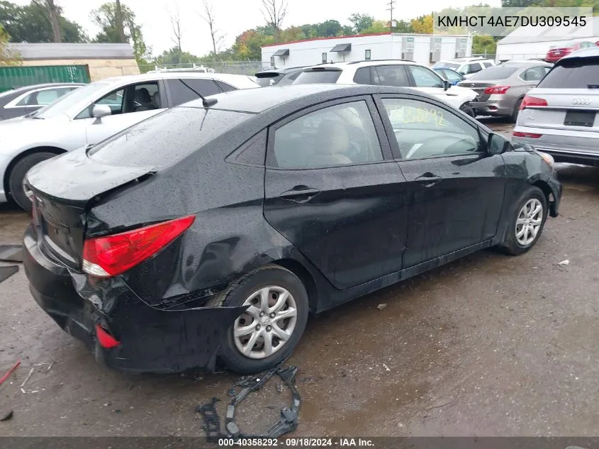 2013 Hyundai Accent Gls VIN: KMHCT4AE7DU309545 Lot: 40358292