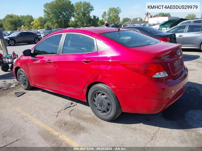 2013 Hyundai Accent Gls VIN: KMHCT4AE0DU529979 Lot: 40375230