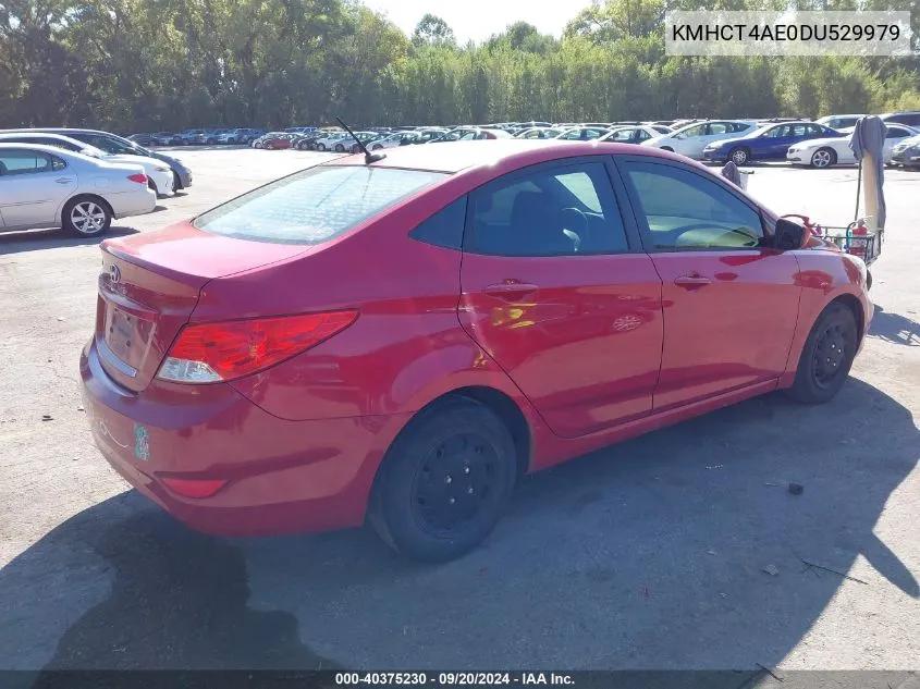 2013 Hyundai Accent Gls VIN: KMHCT4AE0DU529979 Lot: 40375230