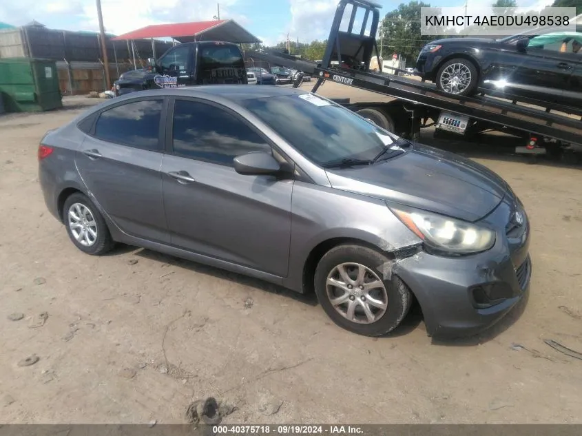 2013 Hyundai Accent Gls VIN: KMHCT4AE0DU498538 Lot: 40375718