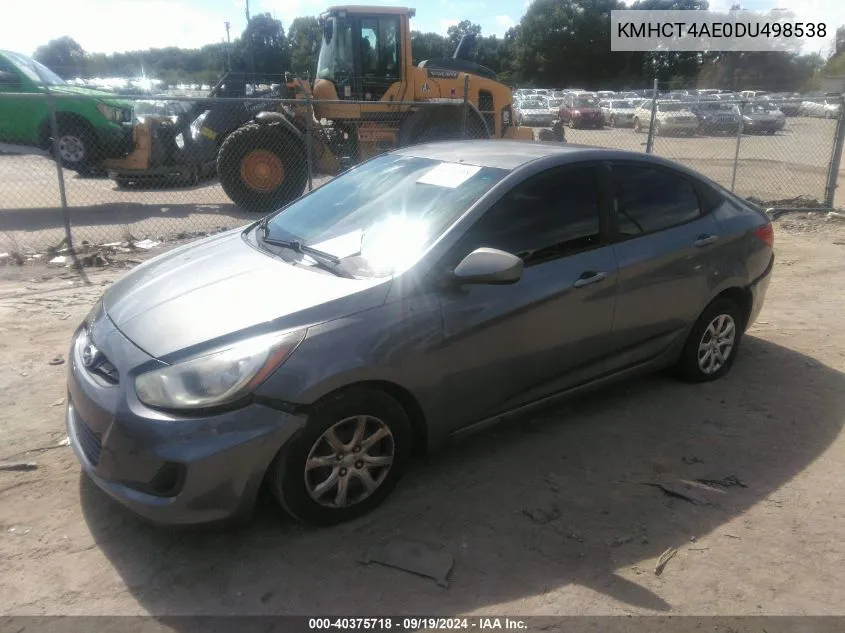 2013 Hyundai Accent Gls VIN: KMHCT4AE0DU498538 Lot: 40375718