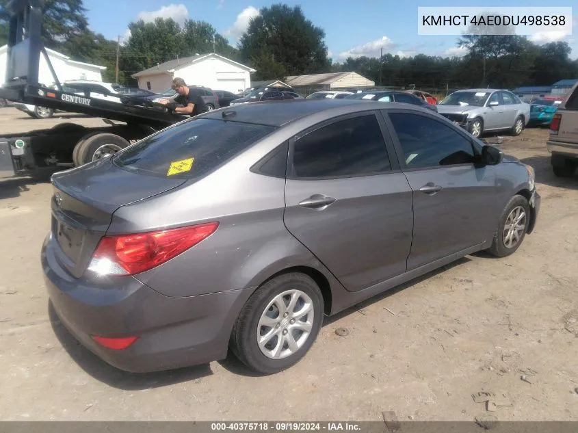 2013 Hyundai Accent Gls VIN: KMHCT4AE0DU498538 Lot: 40375718