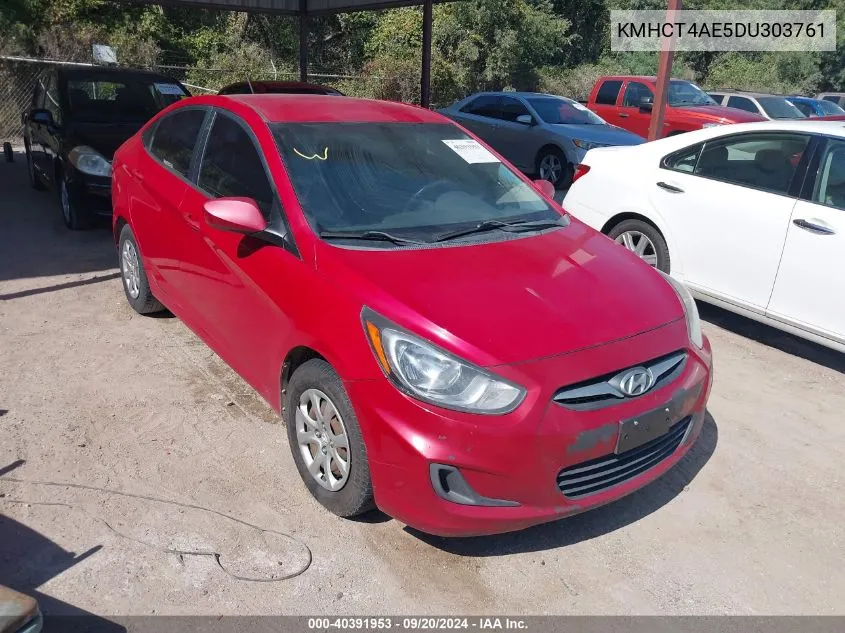 2013 Hyundai Accent Gls VIN: KMHCT4AE5DU303761 Lot: 40391953