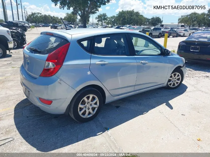 2013 Hyundai Accent Gs VIN: KMHCT5AE0DU087095 Lot: 40405034