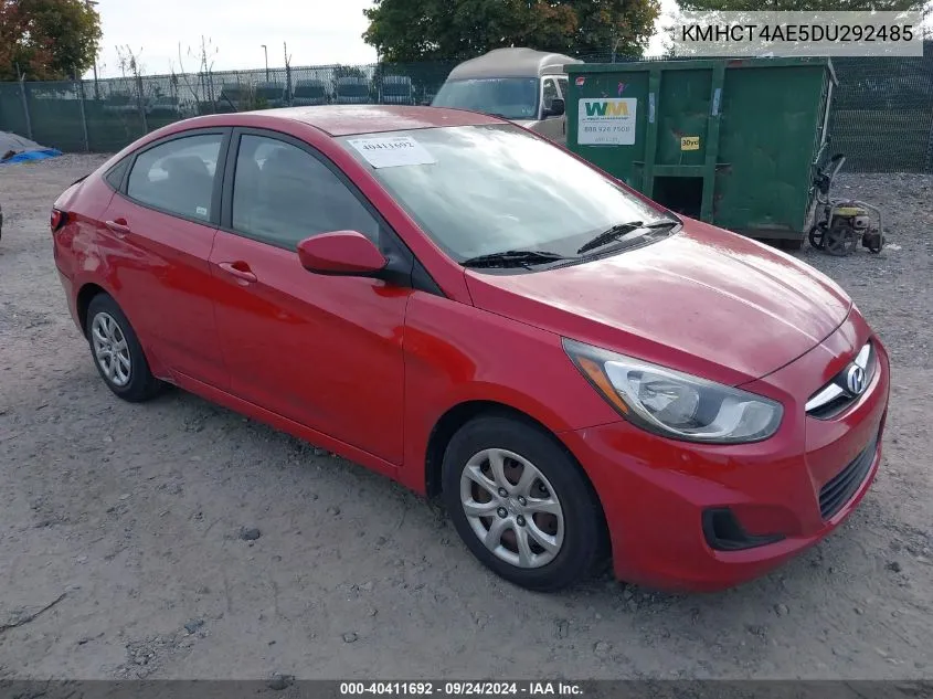 2013 Hyundai Accent Gls VIN: KMHCT4AE5DU292485 Lot: 40411692