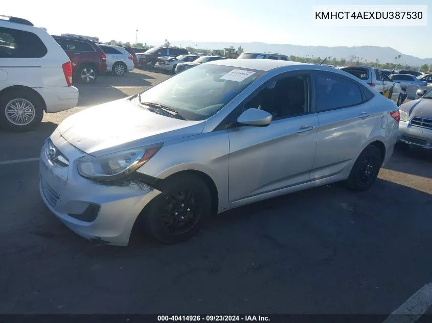 2013 Hyundai Accent Gls VIN: KMHCT4AEXDU387530 Lot: 40414926