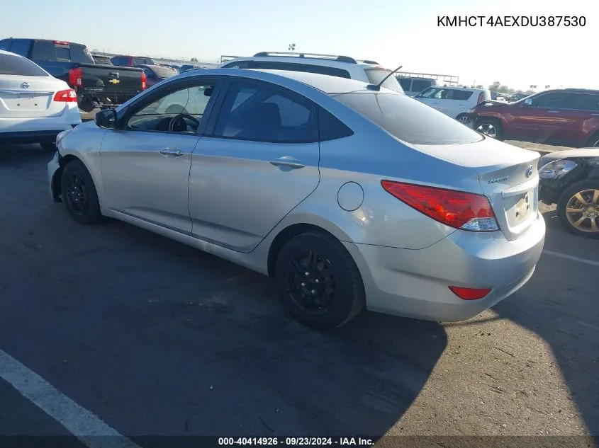 2013 Hyundai Accent Gls VIN: KMHCT4AEXDU387530 Lot: 40414926