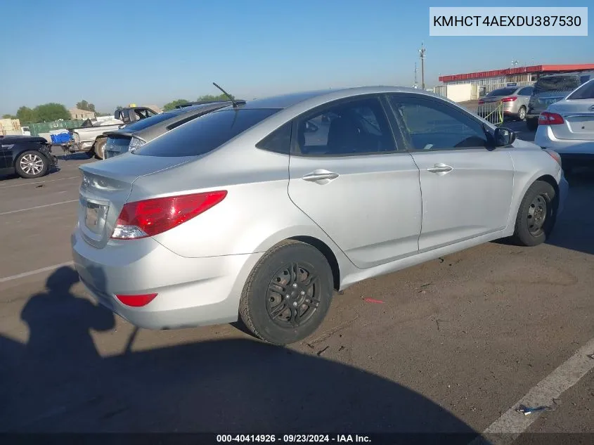 2013 Hyundai Accent Gls VIN: KMHCT4AEXDU387530 Lot: 40414926