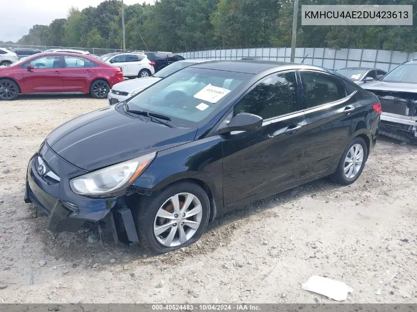 2013 Hyundai Accent Gls VIN: KMHCU4AE2DU423613 Lot: 40524483