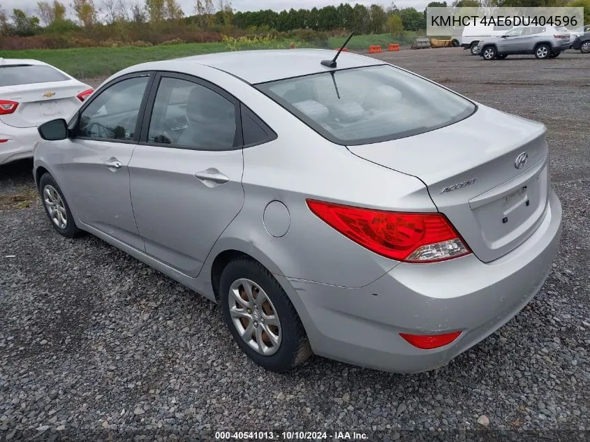 2013 Hyundai Accent Gls VIN: KMHCT4AE6DU404596 Lot: 40541013