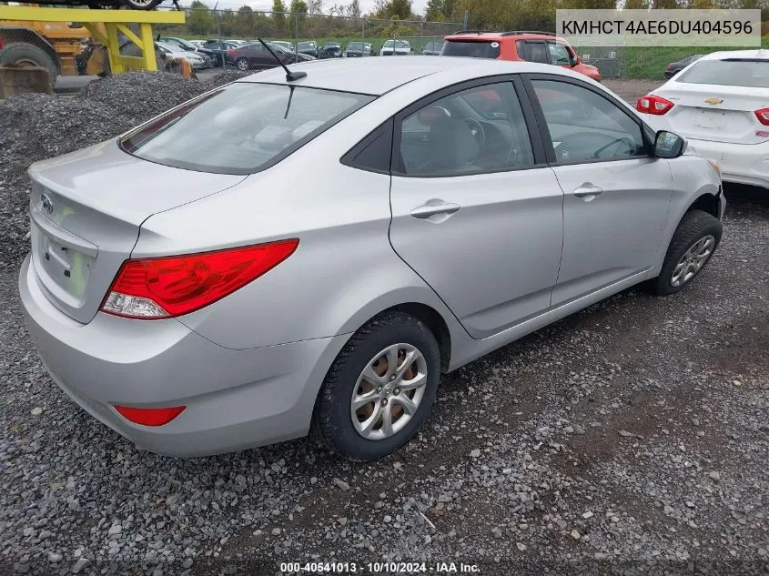 2013 Hyundai Accent Gls VIN: KMHCT4AE6DU404596 Lot: 40541013