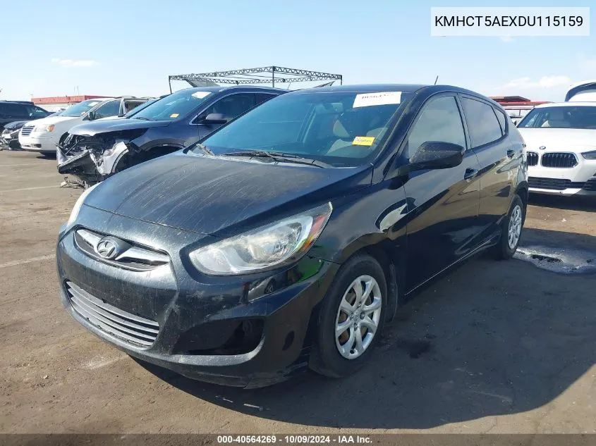 2013 Hyundai Accent Gs VIN: KMHCT5AEXDU115159 Lot: 40564269