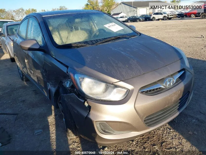 2013 Hyundai Accent Gls VIN: KMHCT4AE1DU553000 Lot: 40570648