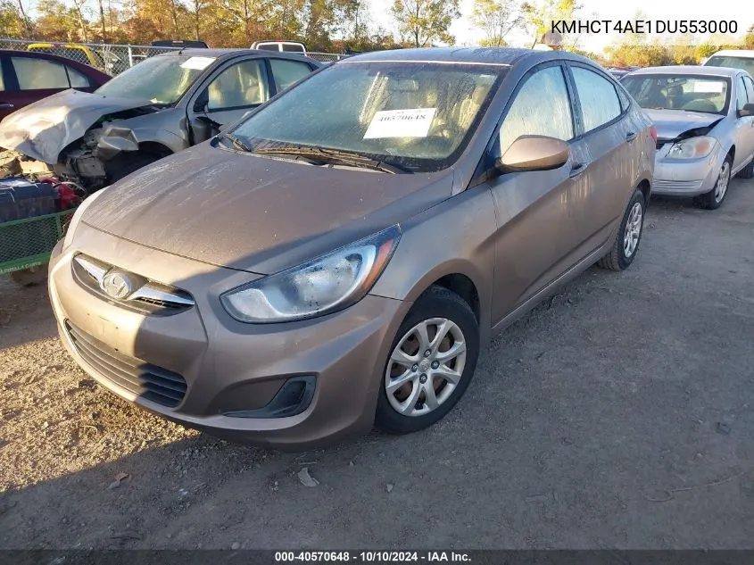 2013 Hyundai Accent Gls VIN: KMHCT4AE1DU553000 Lot: 40570648