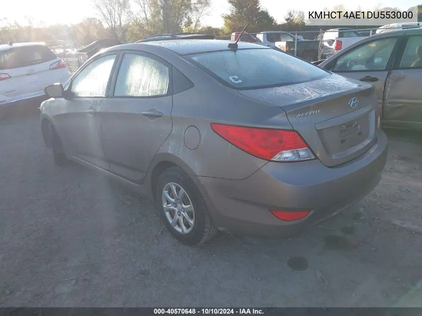 2013 Hyundai Accent Gls VIN: KMHCT4AE1DU553000 Lot: 40570648