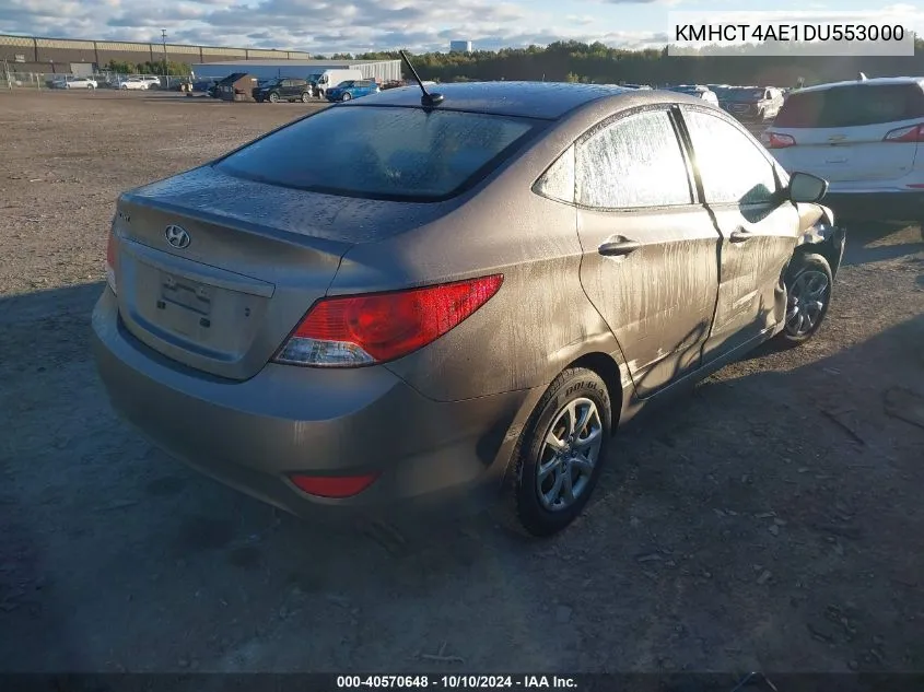 2013 Hyundai Accent Gls VIN: KMHCT4AE1DU553000 Lot: 40570648