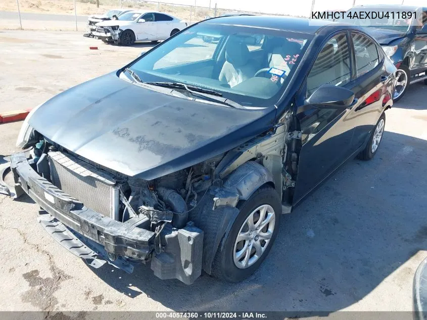 KMHCT4AEXDU411891 2013 Hyundai Accent Gls/Gs