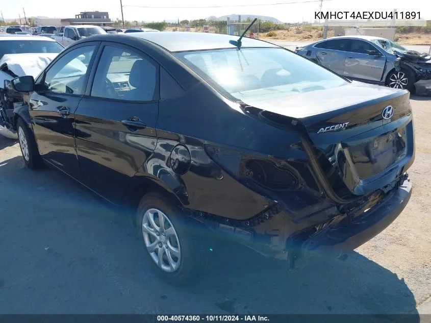 KMHCT4AEXDU411891 2013 Hyundai Accent Gls/Gs