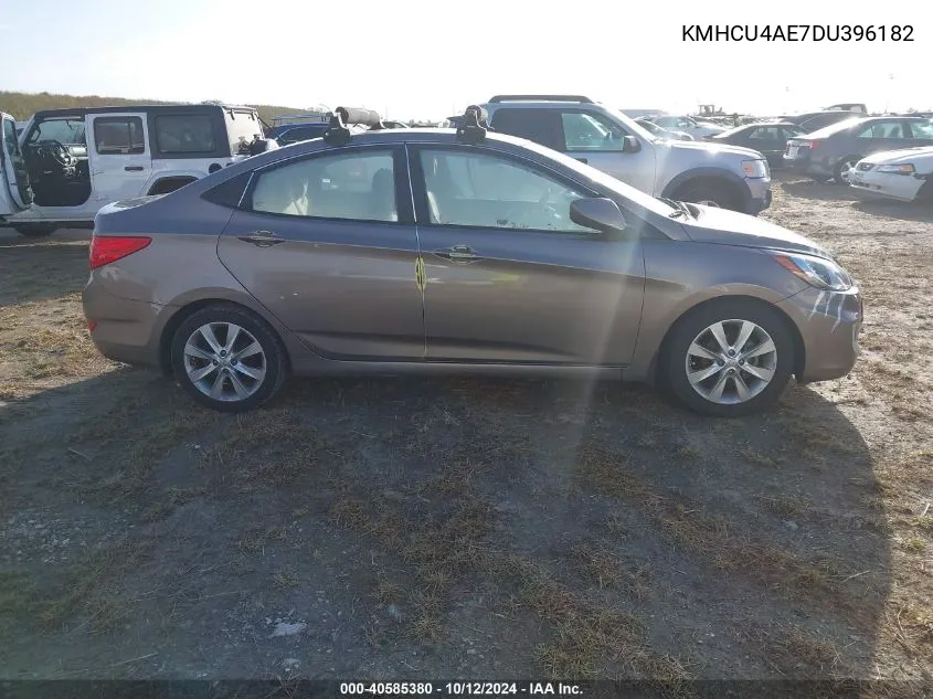 2013 Hyundai Accent Gls/Se VIN: KMHCU4AE7DU396182 Lot: 40585380