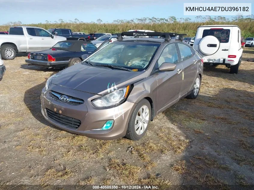 2013 Hyundai Accent Gls/Se VIN: KMHCU4AE7DU396182 Lot: 40585380