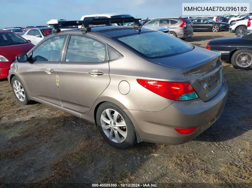 2013 Hyundai Accent Gls/Se VIN: KMHCU4AE7DU396182 Lot: 40585380