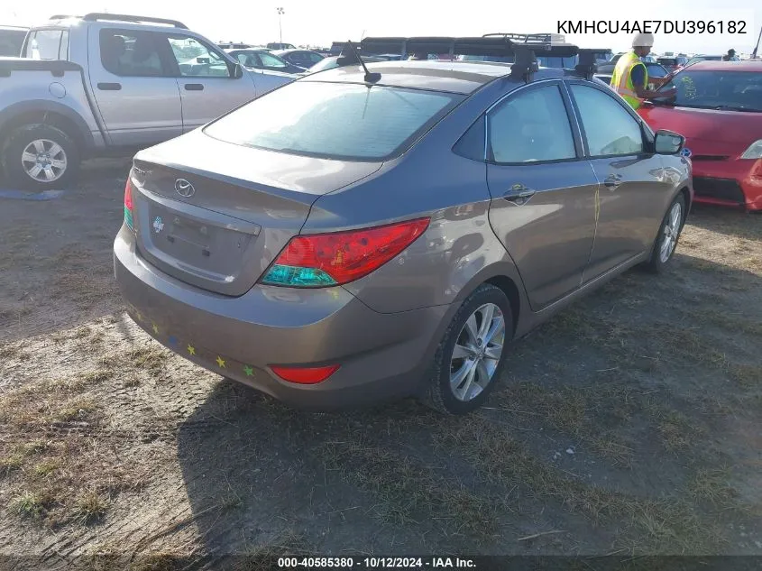 2013 Hyundai Accent Gls/Se VIN: KMHCU4AE7DU396182 Lot: 40585380