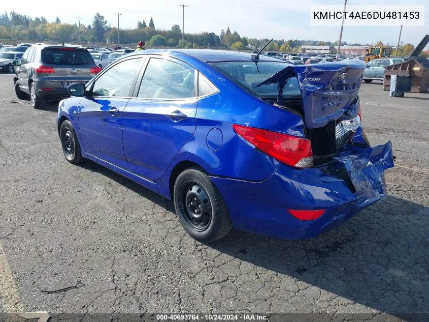 KMHCT4AE6DU481453 2013 Hyundai Accent Gls