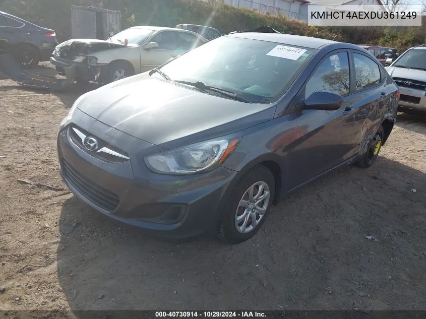 2013 Hyundai Accent Gls VIN: KMHCT4AEXDU361249 Lot: 40730914