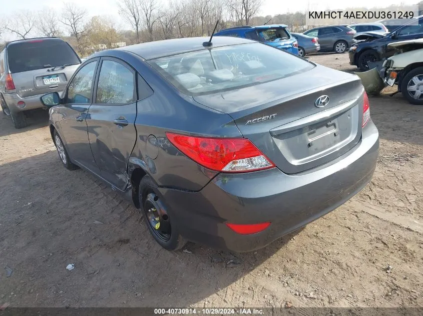 2013 Hyundai Accent Gls VIN: KMHCT4AEXDU361249 Lot: 40730914