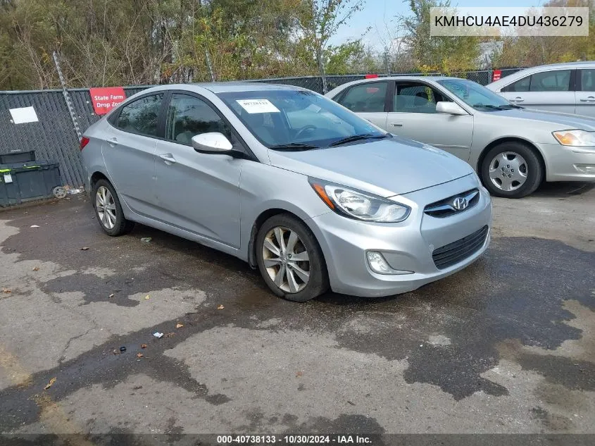 2013 Hyundai Accent Gls VIN: KMHCU4AE4DU436279 Lot: 40738133