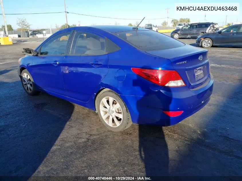 KMHCU4AEXDU463468 2013 Hyundai Accent Gls