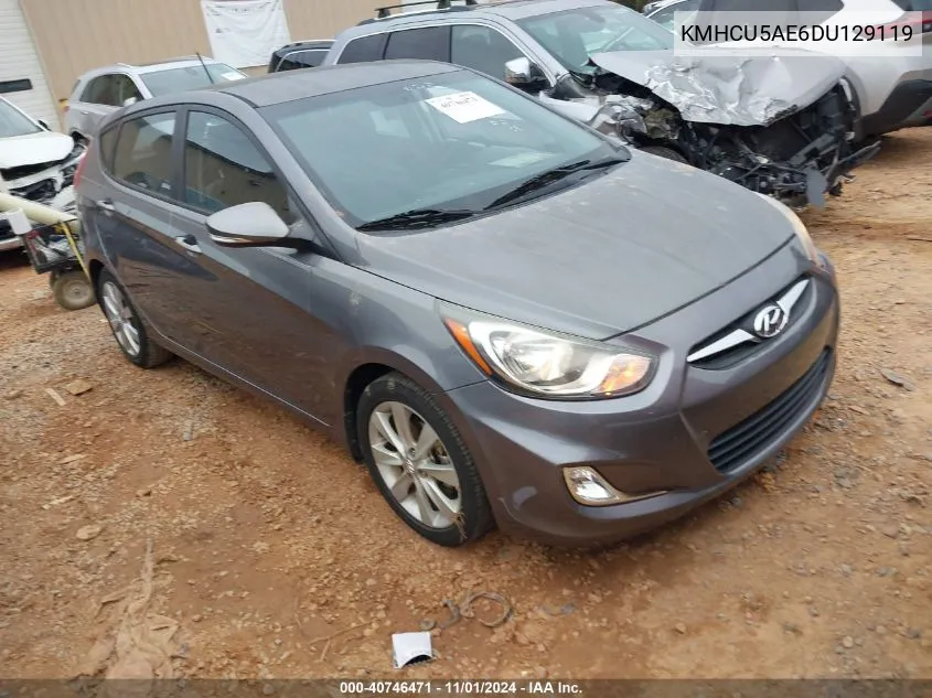 2013 Hyundai Accent Se VIN: KMHCU5AE6DU129119 Lot: 40746471