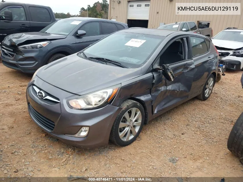 2013 Hyundai Accent Se VIN: KMHCU5AE6DU129119 Lot: 40746471