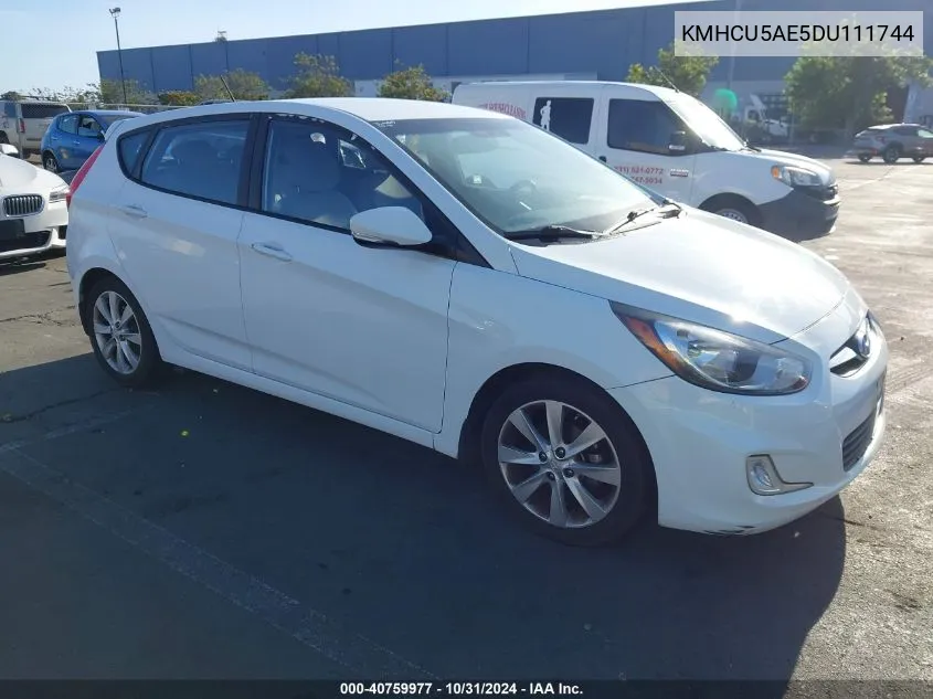 2013 Hyundai Accent Se VIN: KMHCU5AE5DU111744 Lot: 40759977