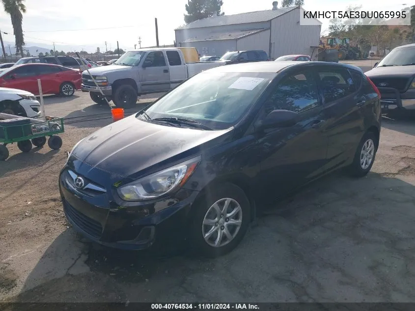 2013 Hyundai Accent Gs VIN: KMHCT5AE3DU065995 Lot: 40764534