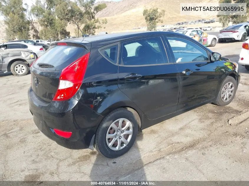 2013 Hyundai Accent Gs VIN: KMHCT5AE3DU065995 Lot: 40764534