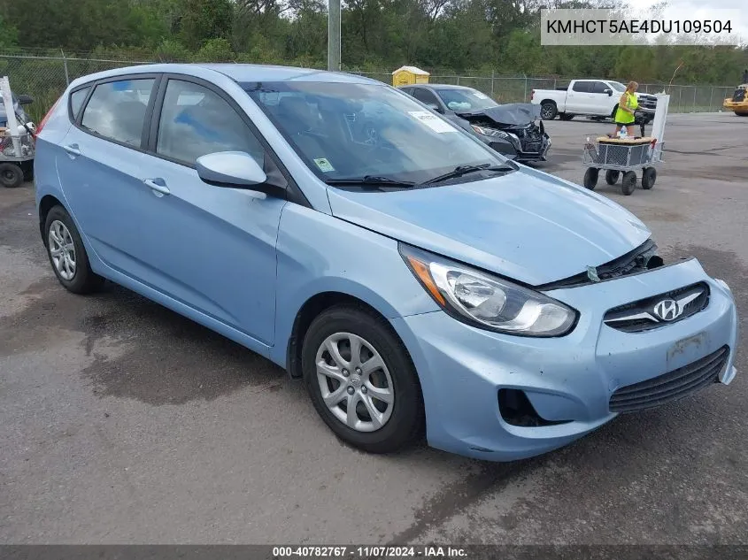 2013 Hyundai Accent Gs VIN: KMHCT5AE4DU109504 Lot: 40782767