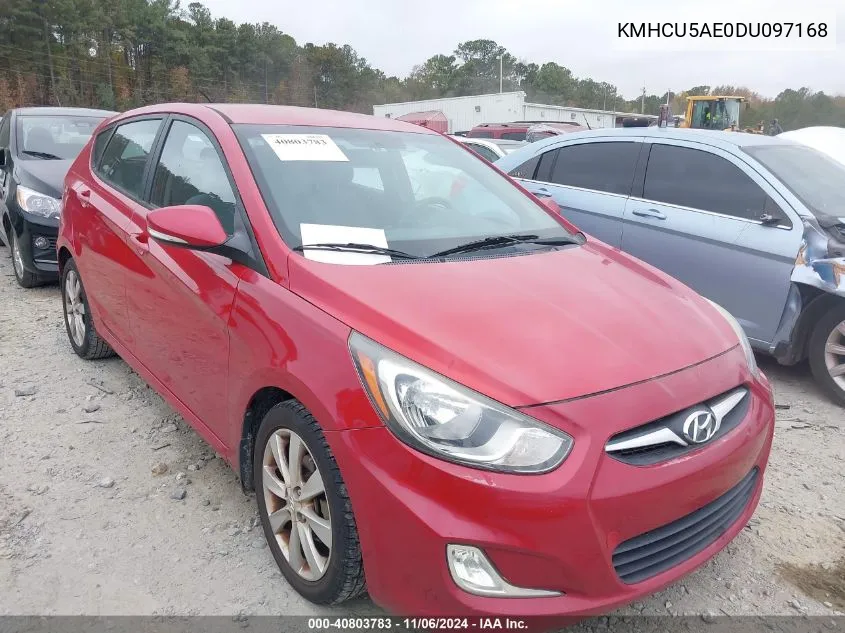 2013 Hyundai Accent Se VIN: KMHCU5AE0DU097168 Lot: 40803783