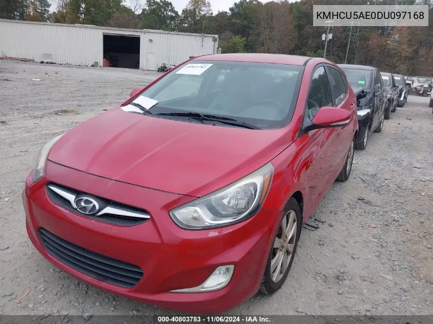 2013 Hyundai Accent Se VIN: KMHCU5AE0DU097168 Lot: 40803783