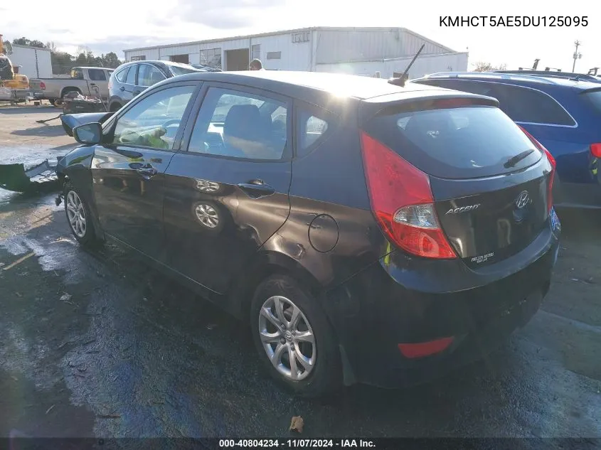 2013 Hyundai Accent Gs VIN: KMHCT5AE5DU125095 Lot: 40804234