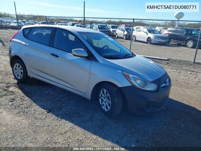 2013 Hyundai Accent Gs VIN: KMHCT5AE1DU080771 Lot: 40818083