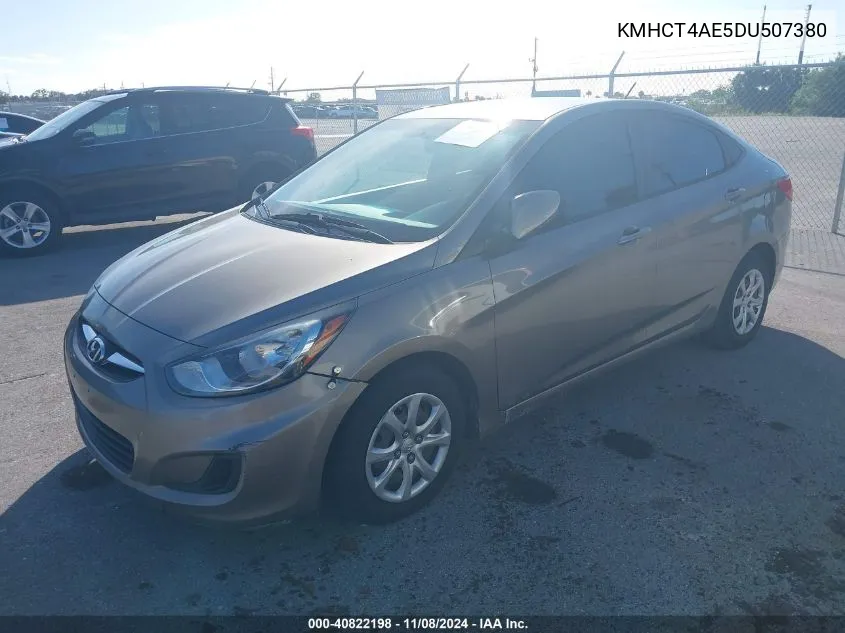 2013 Hyundai Accent Gls VIN: KMHCT4AE5DU507380 Lot: 40822198