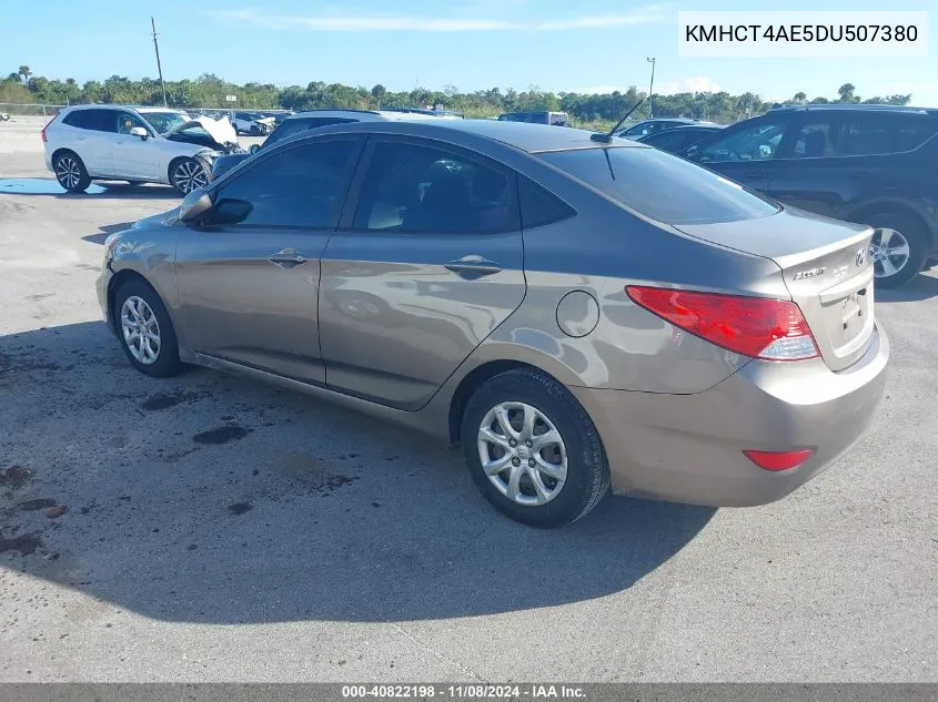 2013 Hyundai Accent Gls VIN: KMHCT4AE5DU507380 Lot: 40822198