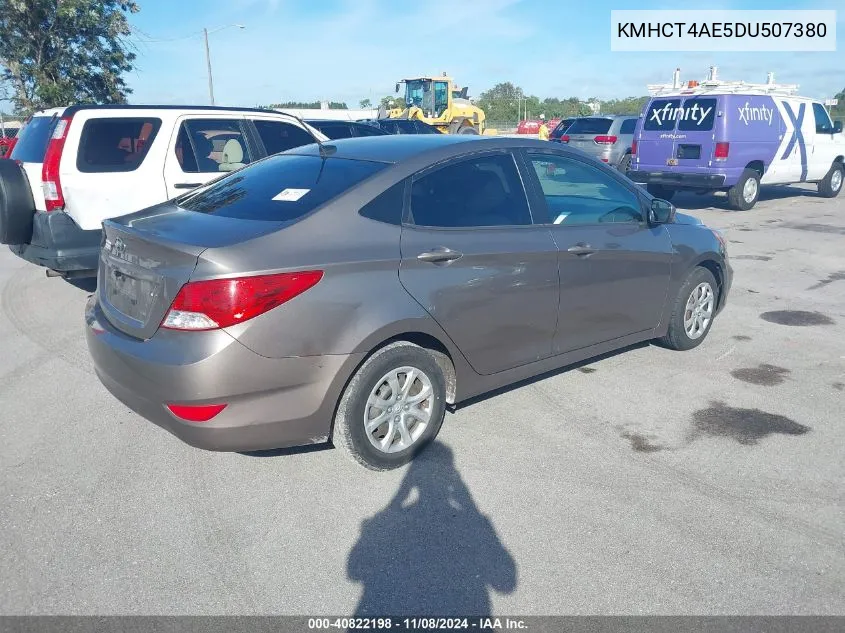 2013 Hyundai Accent Gls VIN: KMHCT4AE5DU507380 Lot: 40822198