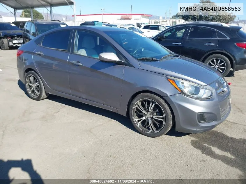 2013 Hyundai Accent Gls VIN: KMHCT4AE4DU558563 Lot: 40824602